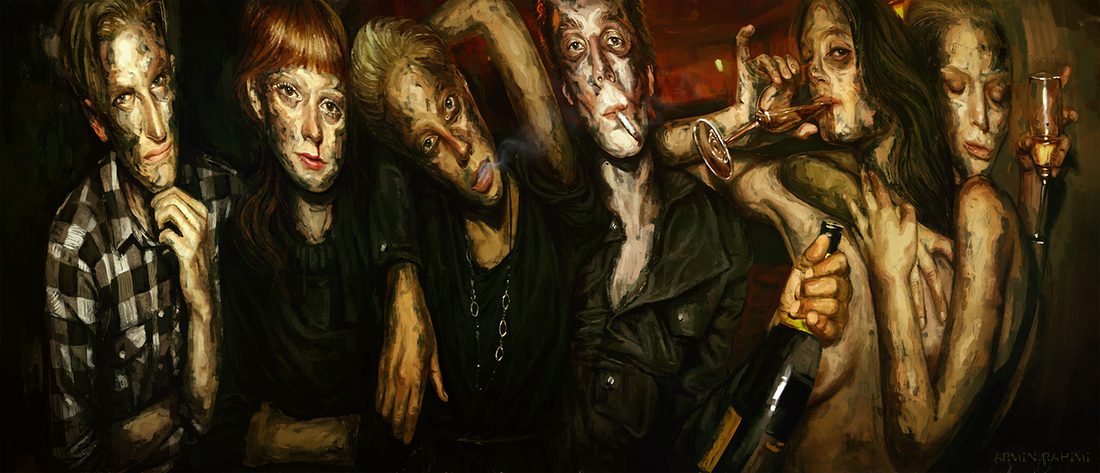 Fragile Tension, a painting from Strange Obsessions by Armin Rahimi
