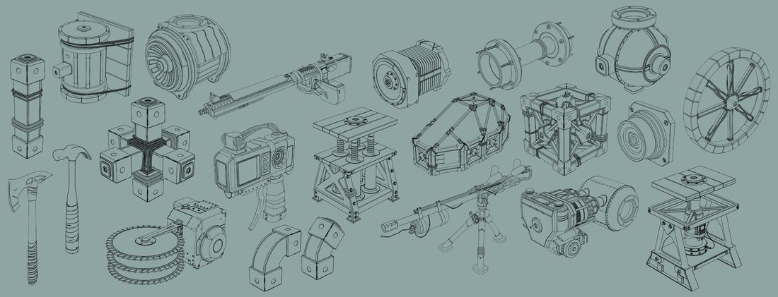 Unhinged game UI: item & part icons