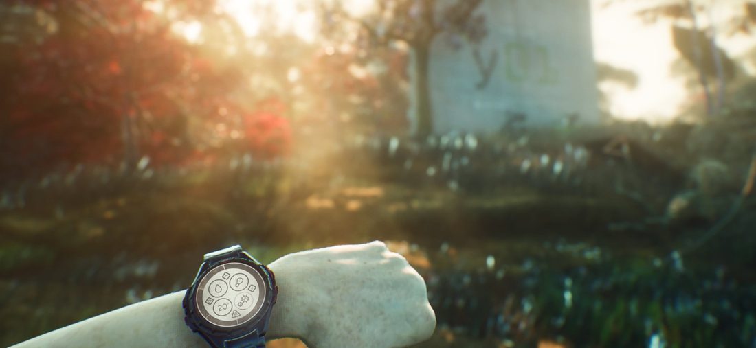 Unhinged game UI: wrist hud