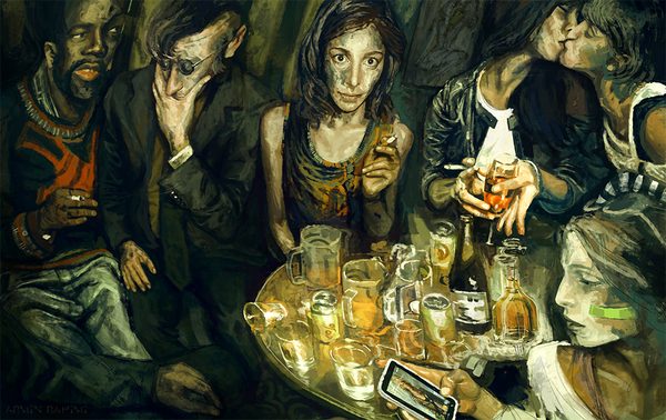Peculiarly Elastic, a painting from Strange Obsessions by Armin Rahimi