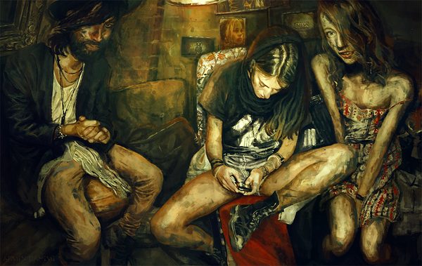 Outbox, a painting from Strange Obsessions by Armin Rahimi